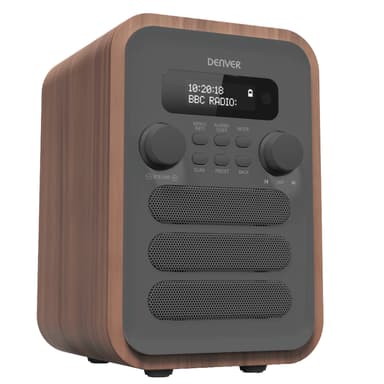 Denver FM/DAB+ Radio Bluetooth Puu/harmaa