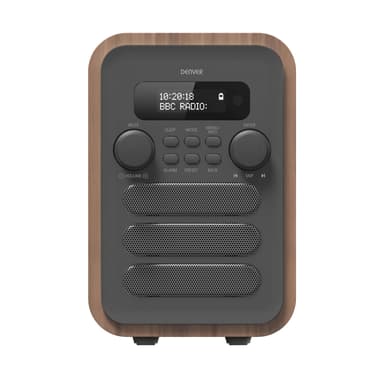 Denver FM/DAB+ Radio Bluetooth Puu/harmaa