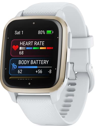 Garmin Venu Sq 2 älykello (White & Cream Gold)