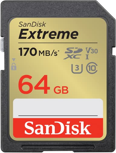 SanDisk Extreme® 64GB SDXC™ UHS-I -kortti