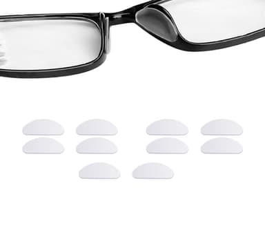 Nenäsuojat laseille silikoni läpinäkyvä 5 paria (19 mm)