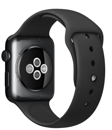 Apple Watch Sport 42mm alumiini, musta sport-ranneke