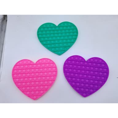 Pop it Fidget -lelu XXL Heart Glitter Green