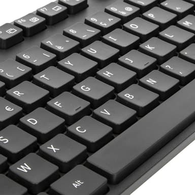 Targus AKB30FR, Täysikokoinen (100 %), USB, AZERTY, Musta