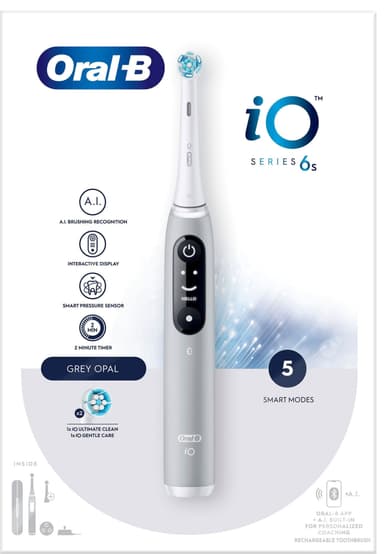 Oral-B iO 6s sähköhammasharja 427360 (harmaa)