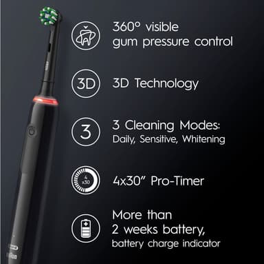 Oral-B Pro3 3400N sähköhammasharja 760079 (musta)