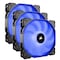 Corsair CO-9050084-WW Tietokoneen jäähdytysjärjestelmä Tietokonekotelo Tuuletin 12 cm Musta, Sininen 3 kpl