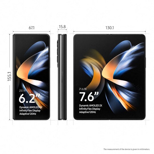 Samsung Galaxy Z Fold4 älypuhelin 12/256 (Phantom Black)