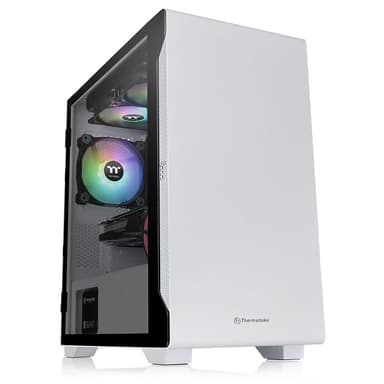 Thermaltake S100 Tempered Glass Snow Edition Micro Tower Valkoinen