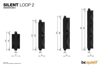 be quiet! SILENT LOOP 2 360mm Suoritin All-in-one-nesteenjäähdytin 12 cm Musta 1 kpl