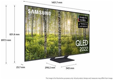 Samsung 65" Q70B 4K QLED älytelevisio (2022)