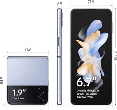 Samsung Galaxy Z Flip4 älypuhelin 8/128 GB (sininen)