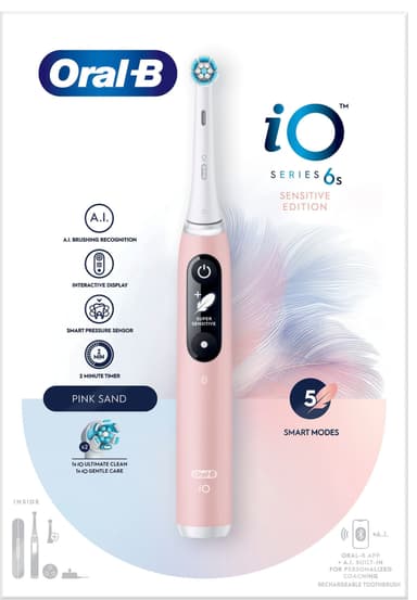 Oral-B iO 6s Sensitive-edition sähköhammasharja 427384 (pinkki)