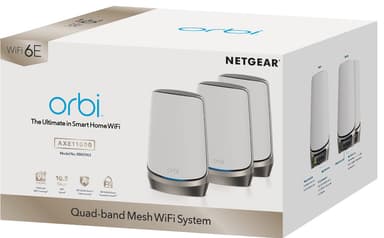 Netgear Orbi RBKE963 AX11000 nelikaistainen WiFi 6E mesh (3 kpl)