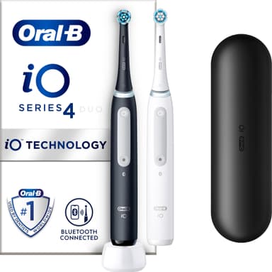 Oral-B iO 4 DUO sähköhammasharjat 414742 (musta / valkoinen)