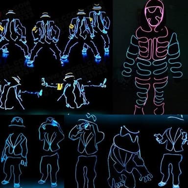 Paristokäyttöinen Led Glowstrip Neon-nauha 3 Metriä -  Keltainen