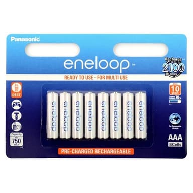 Panasonic Eneloop AAA-Akkuparisto 8-pakkaus