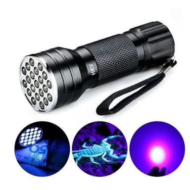 UV 21 LED 395NM Ultra Violet Taskulamppu - Tunnistaa Koiran virtsan