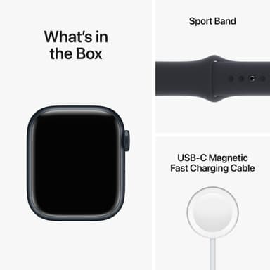 Apple Watch Series 8 41mm GPS (kesk. alu. / kesk. Sport-ranneke)