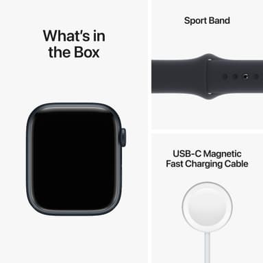 Apple Watch Series 8 45mm GPS (kesk. alu. / kesk. Sport-ranneke)