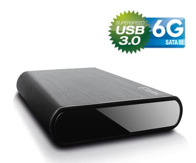 Fantec DB-ALU3-6G Musta 3.5"