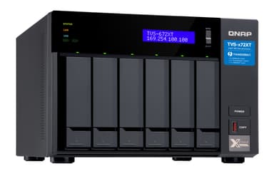 QNAP TVS-672XT NAS Tower Ethernet LAN Musta