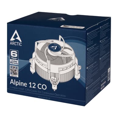 ARCTIC Alpine 12 CO Suoritin Jäähdytin 9,2 cm Musta, Hopea