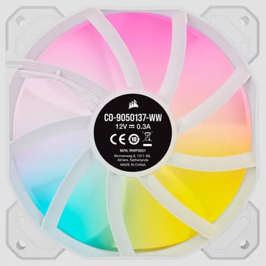 Corsair SP120 RGB ELITE Tietokonekotelo Tuuletin 12 cm Valkoinen 3 kpl