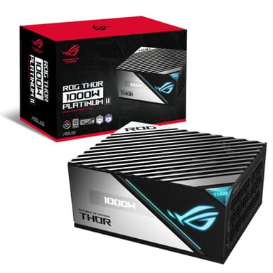 ASUS ROG-THOR-1000P2-GAMING virtalähdeyksikkö 1000 W 24-pin ATX ATX Musta, Hopea