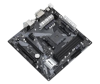 Asrock B450M Pro4-F R2.0 AMD B450 Kanta AM4 mikro ATX