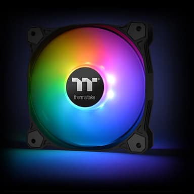 Thermaltake CL-F079-PL12SW-A Tietokoneen jäähdytysjärjestelmä Tietokonekotelo Tuuletin 12 cm Musta