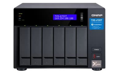 QNAP TVS-672XT NAS Tower Ethernet LAN Musta