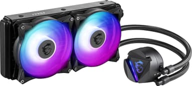 MSI MAG CORELIQUID 240R V2 Tietokoneen jäähdytysjärjestelmä Tietokonekotelo Jäähdytin Musta