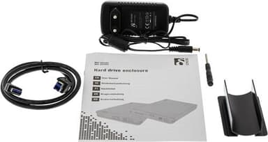 Deltaco MAP-GD34U3 tallennusaseman kotelo HDD-kotelo Musta 3.5"