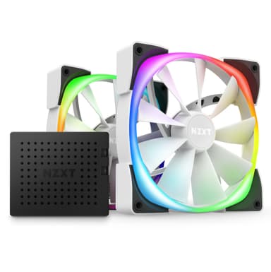 NZXT Aer RGB 2 Tietokonekotelo Tuuletin 14 cm Valkoinen 2 kpl