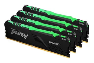 Kingston Technology FURY Beast RGB muistimoduuli 32 GB 4 x 8 GB DDR4 3600 MHz