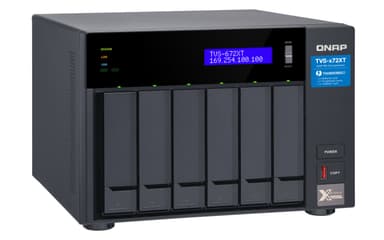 QNAP TVS-672XT NAS Tower Ethernet LAN Musta
