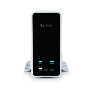 Fantec mobiRAID X2 HDD-/SSD-kotelo Valkoinen 2.5"