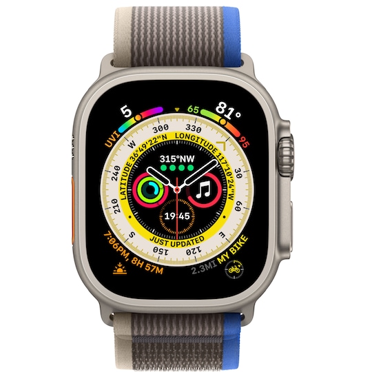 Apple Watch Ultra 49mm GPS+CEL Titanium (sininen/harmaa / Trail)