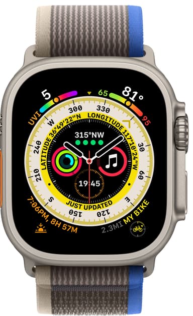 Apple Watch Ultra 49mm GPS+CEL Titanium (sininen/harmaa / Trail)