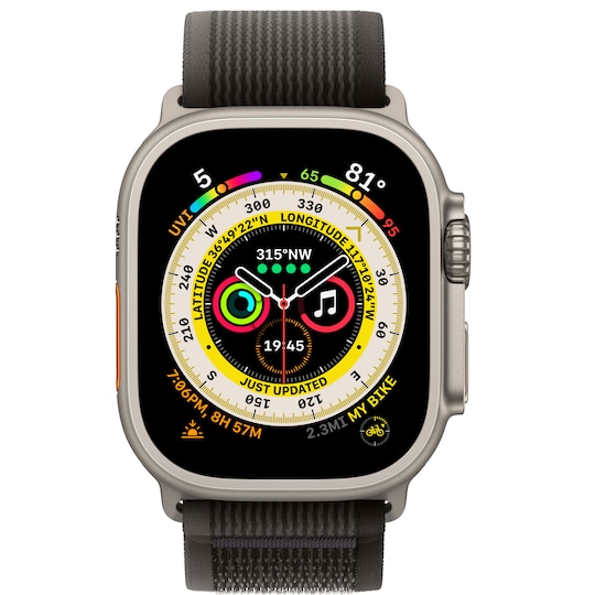 Apple Watch Ultra 49mm GPS+CEL Titanium M/L (musta/harmaa / Trail)
