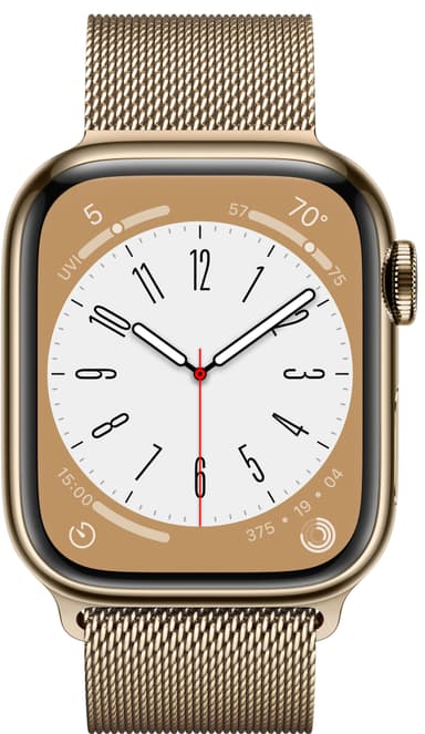 Apple Watch Series 8 41mm Cellular (kul. ruost. teräs / kul. Milanese)