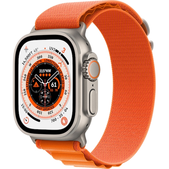 Apple Watch Ultra 49mm GPS+CEL Titanium M (oranssi / Alpine-ranneke)