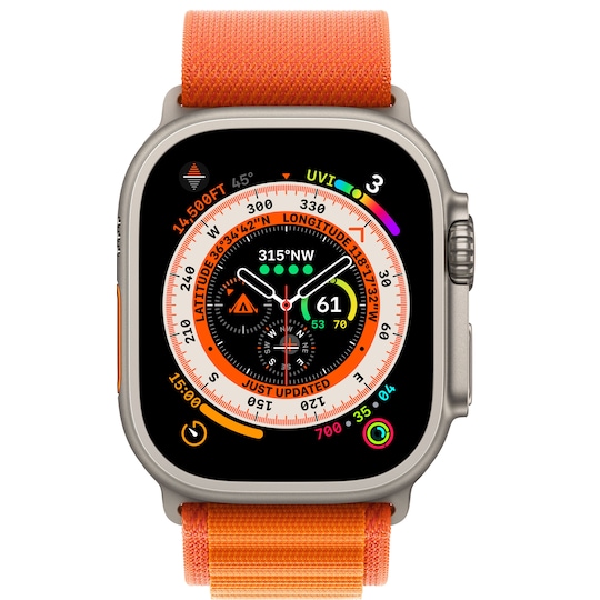 Apple Watch Ultra 49mm GPS+CEL Titanium L (oranssi / Alpine-ranneke)