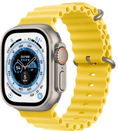Apple Watch Ultra 49mm GPS+CEL Titanium (keltainen / Ocean-ranneke)