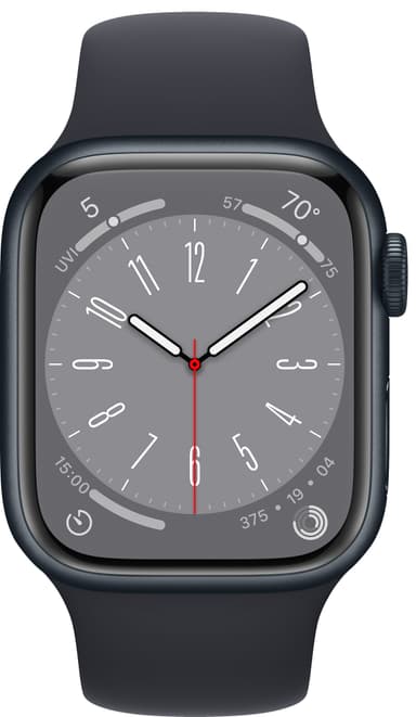 Apple Watch Series 8 41mm GPS (kesk. alu. / kesk. Sport-ranneke)