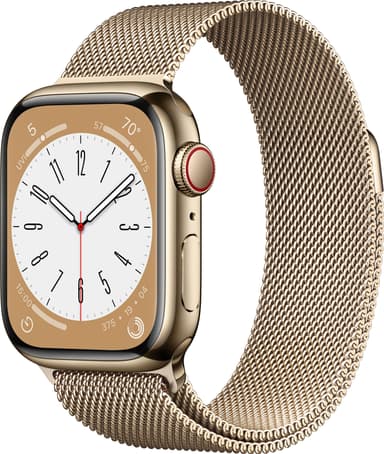 Apple Watch Series 8 45mm Cellular (kul. ruost. teräs / kul. Milanese)