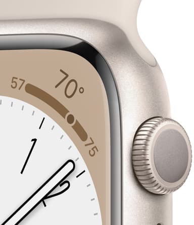 Apple Watch Series 8 41mm GPS (tähtiv. alu. / tähtiv. Sport-ranneke)