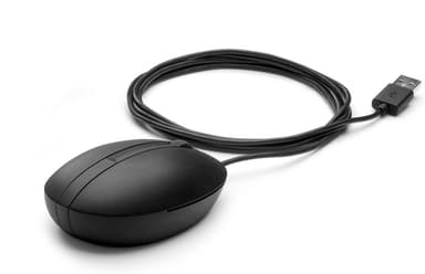 HP Wired Desktop 320M -hiiri, Molempikätinen, Optinen, USB A-tyyppi, 1000 DPI, Musta