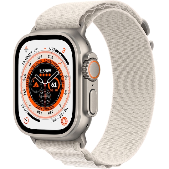 Apple Watch Ultra 49mm GPS+CEL Titanium L (tähtivalkea / Alpine)
